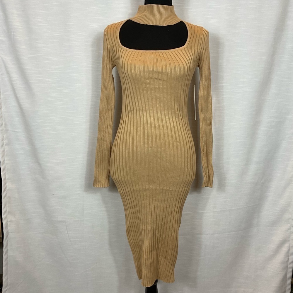 Almost Famous - Sweater dress long sleeve tan